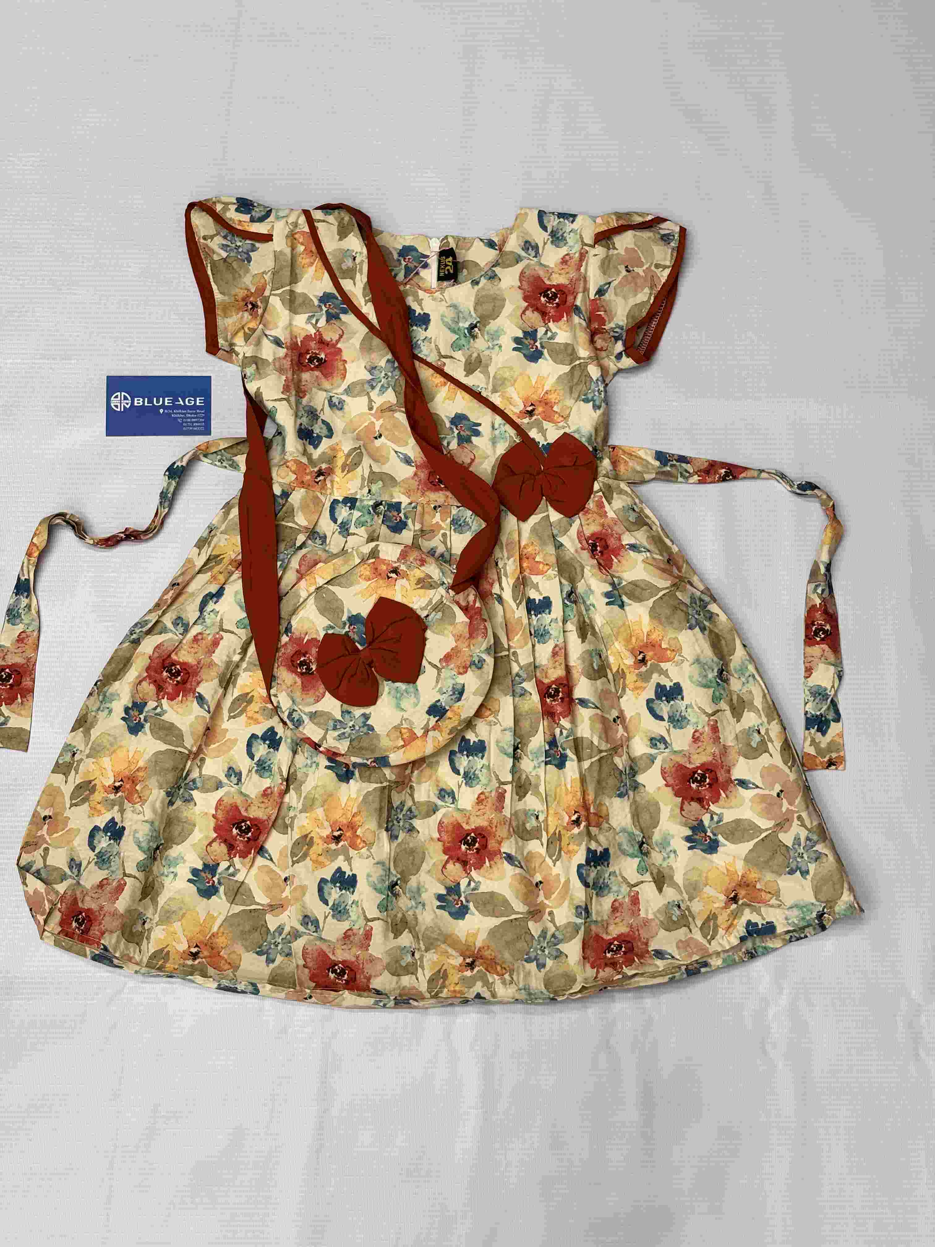 Girls Frock with bag.