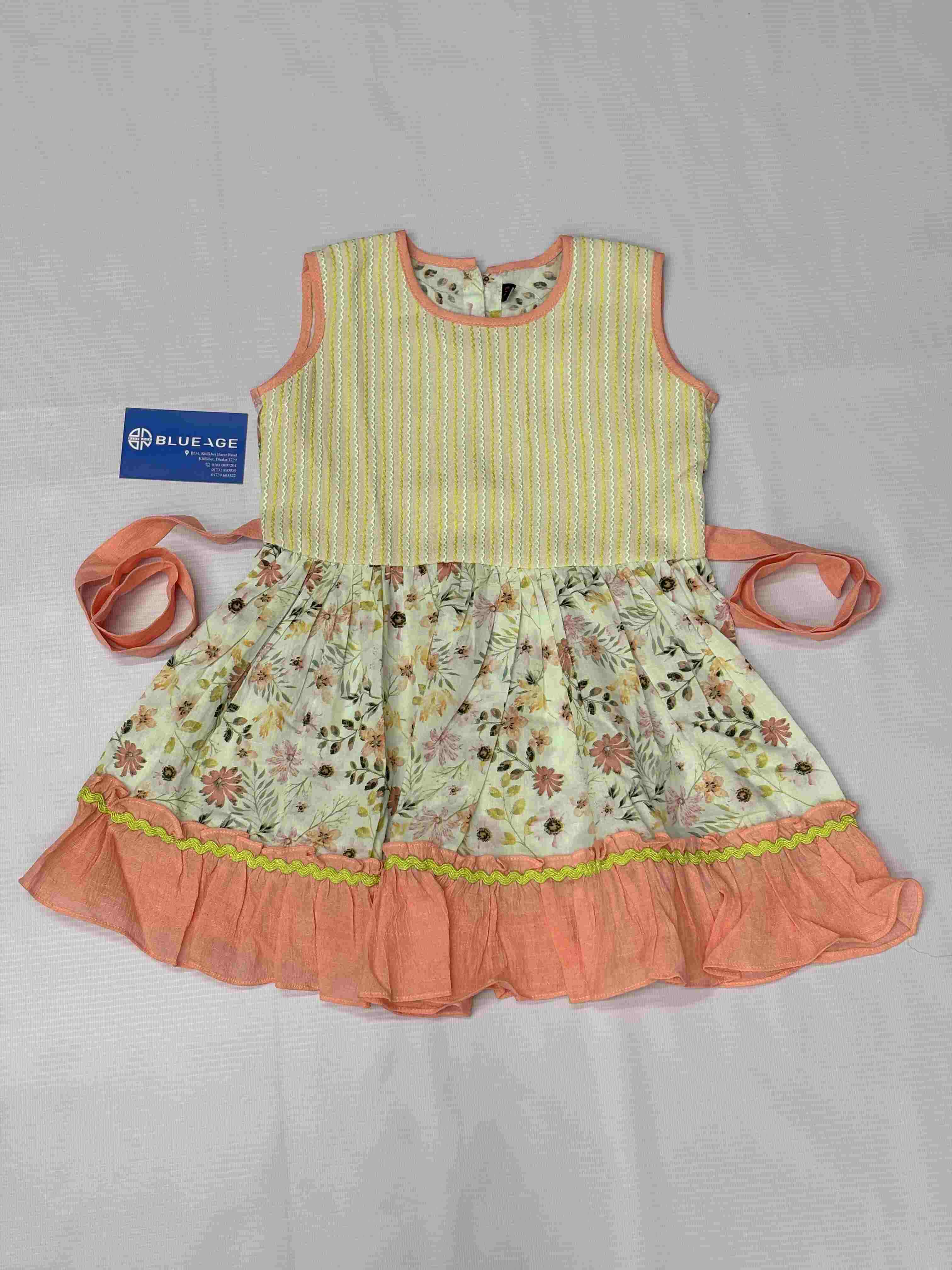 Baby Frock with blocking color