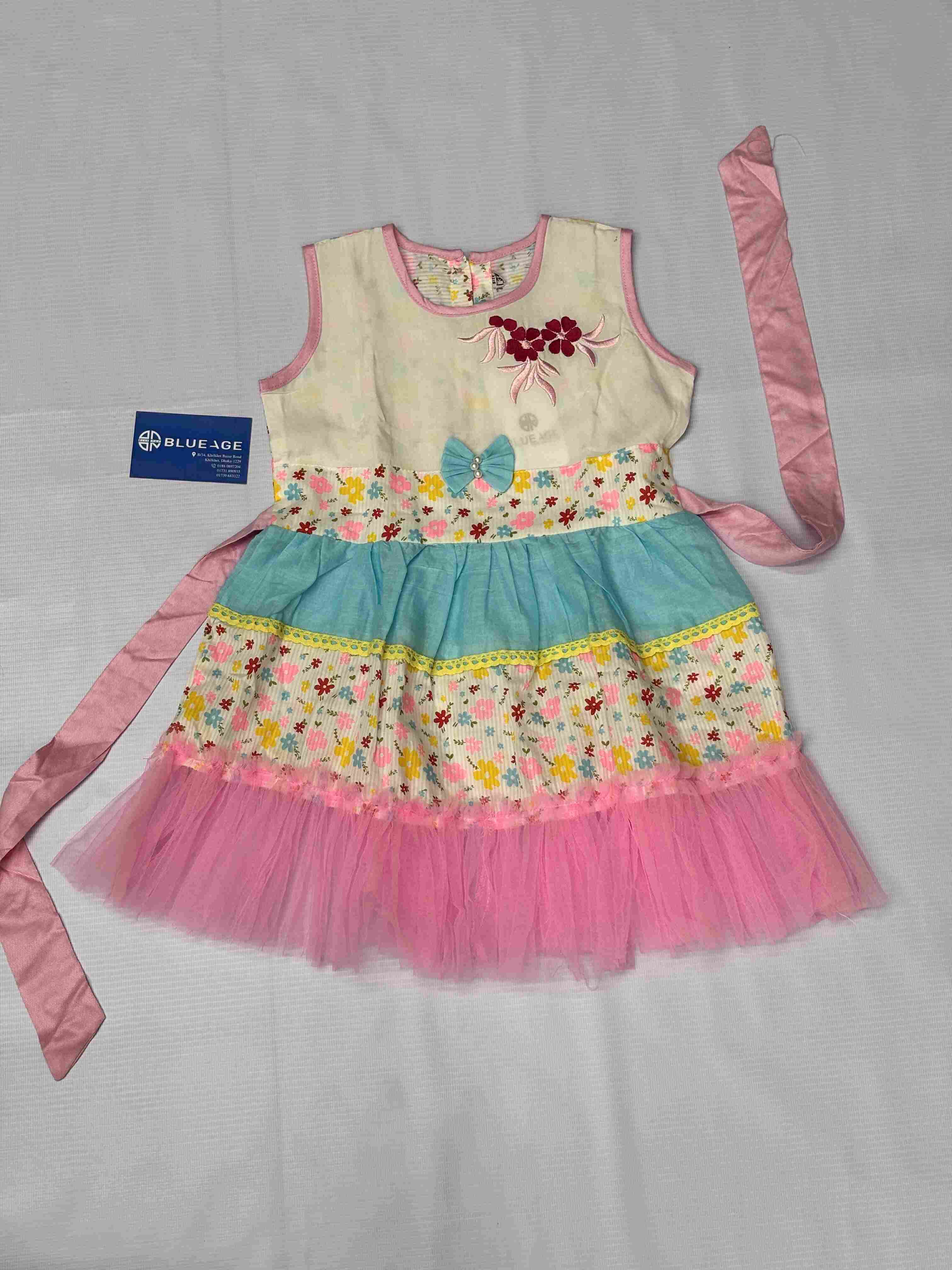 baby frock with color block