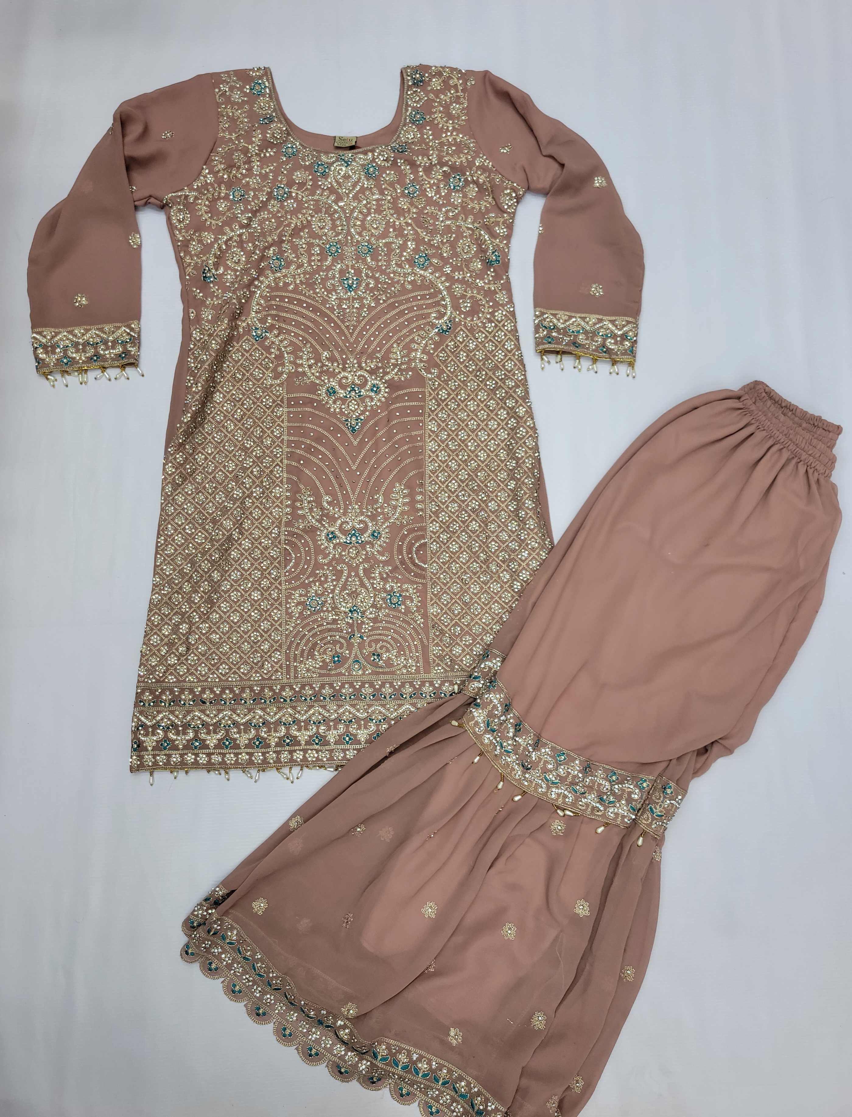 Garara Party Ware Georgette Three Piece suit