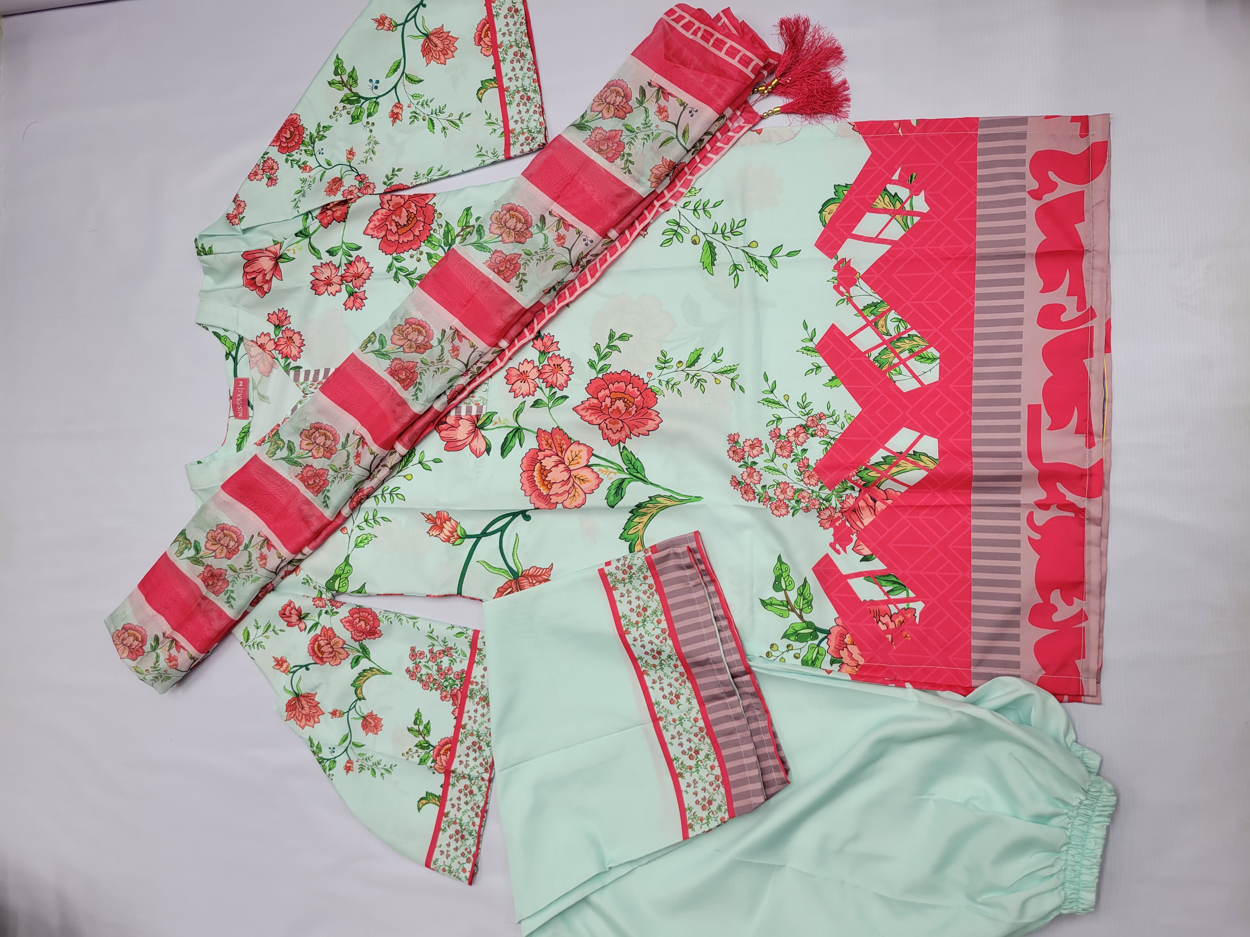Ready made three piece  silk