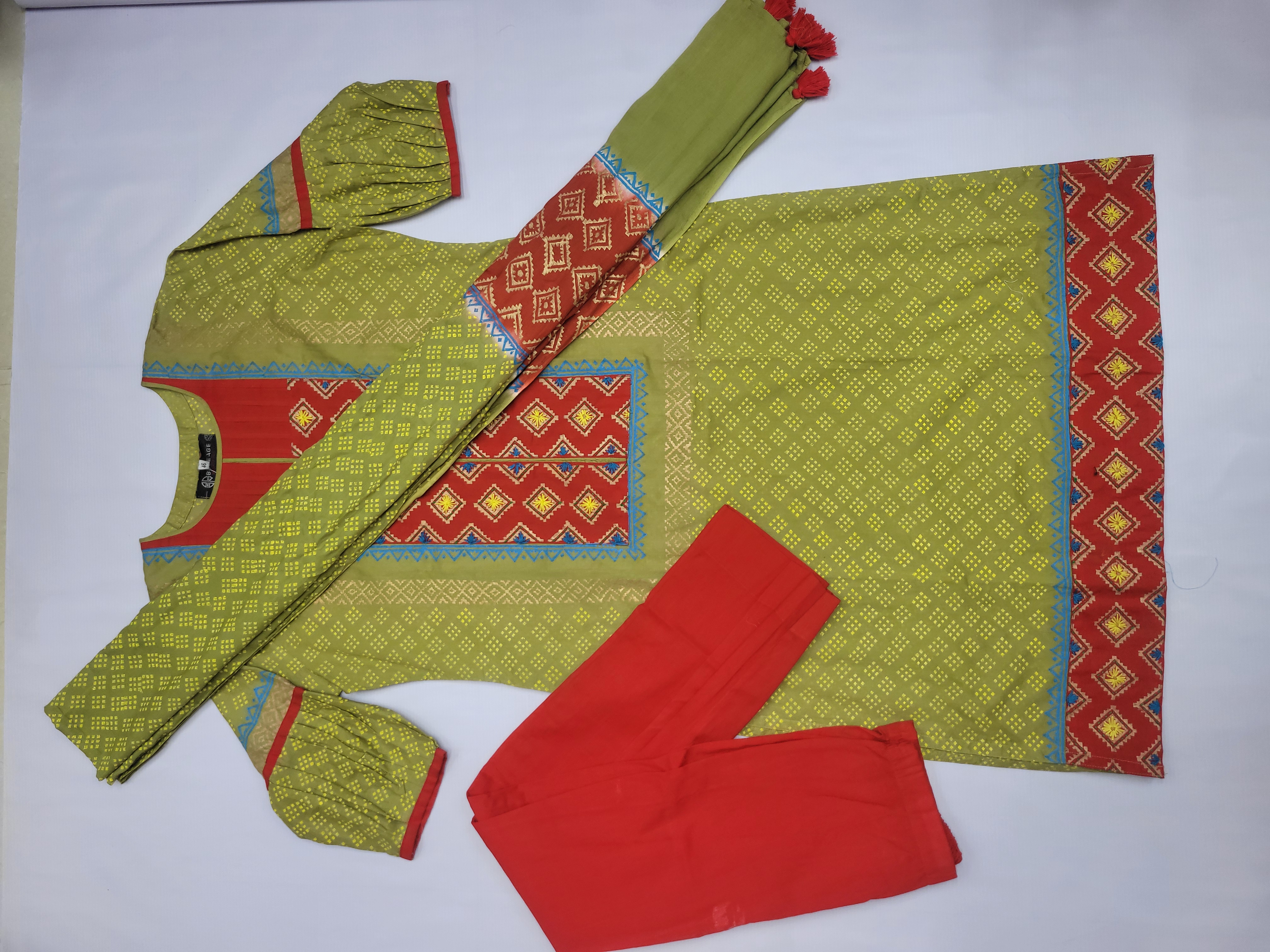 Ready made three piece cotton
