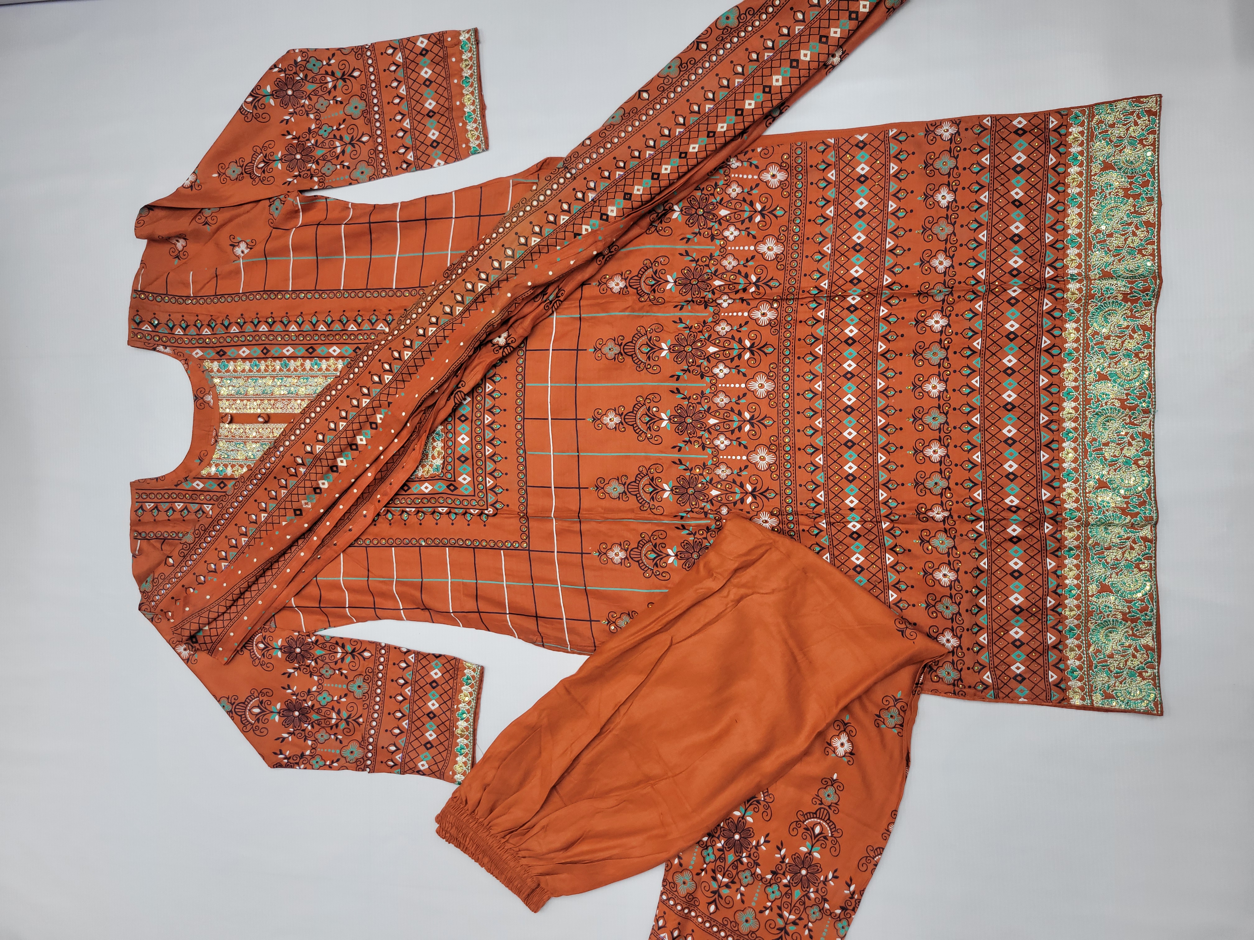Ready made three piece cotton