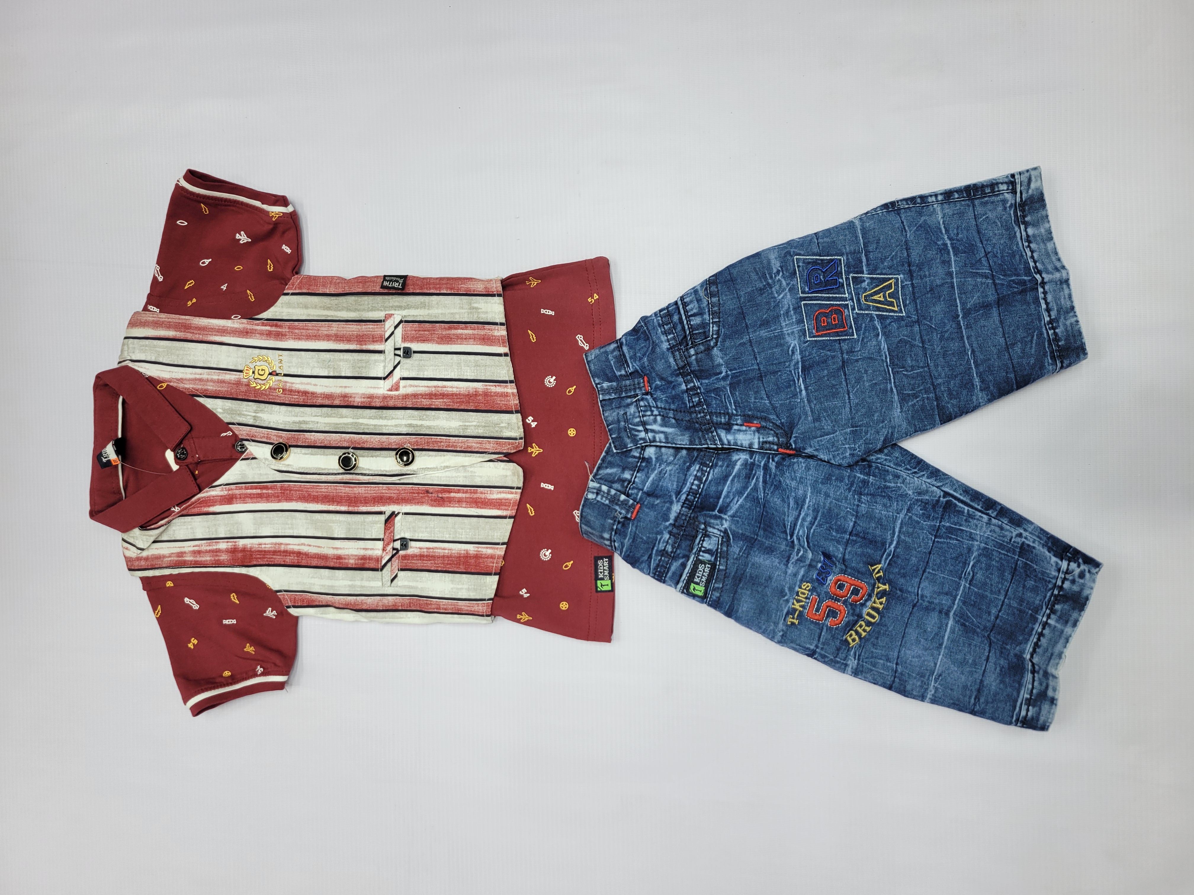 Boys Cote set, 100% cotton fabric, with classic design