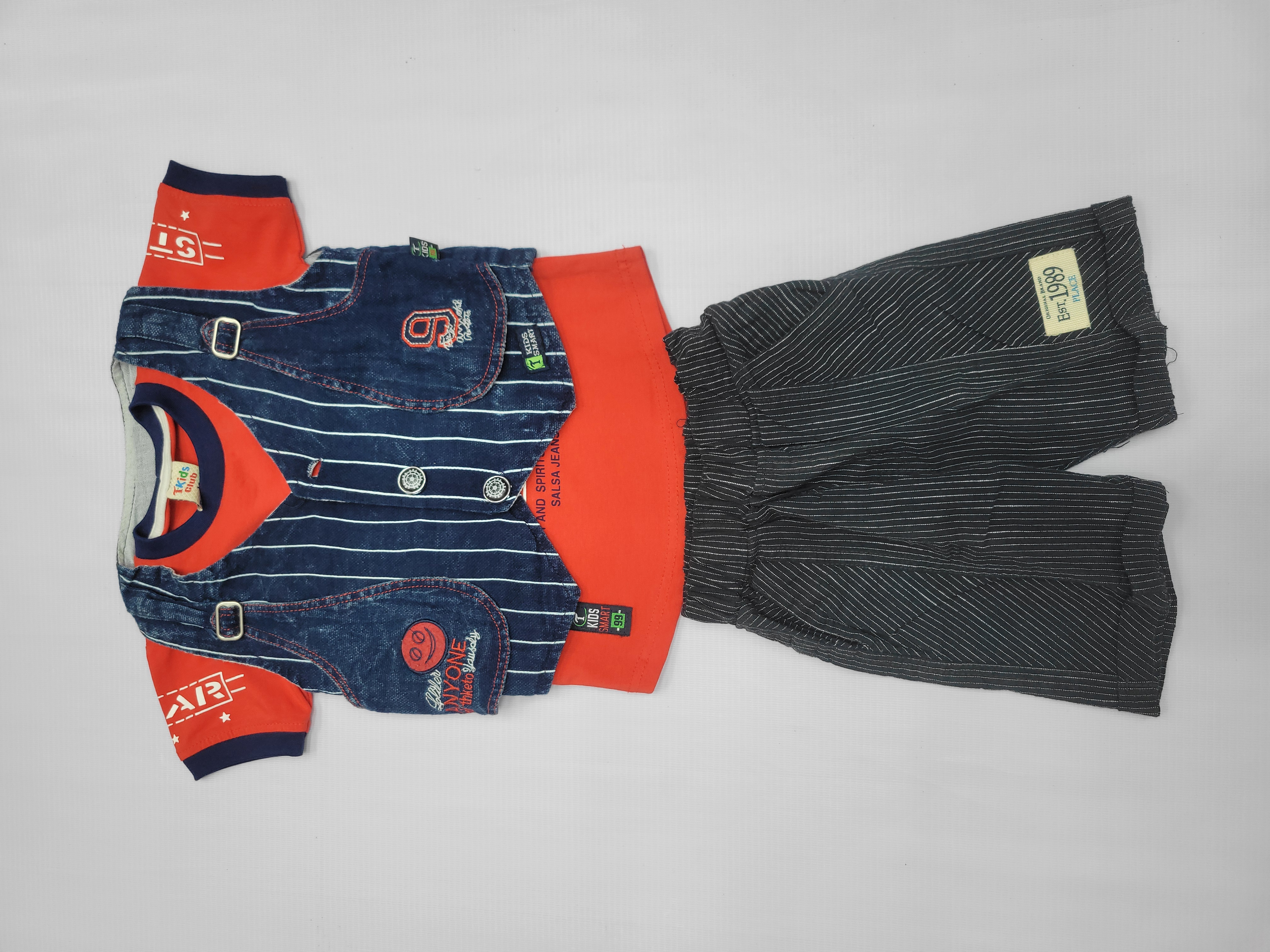 Boys Cote set, 100% cotton fabric, with denim short