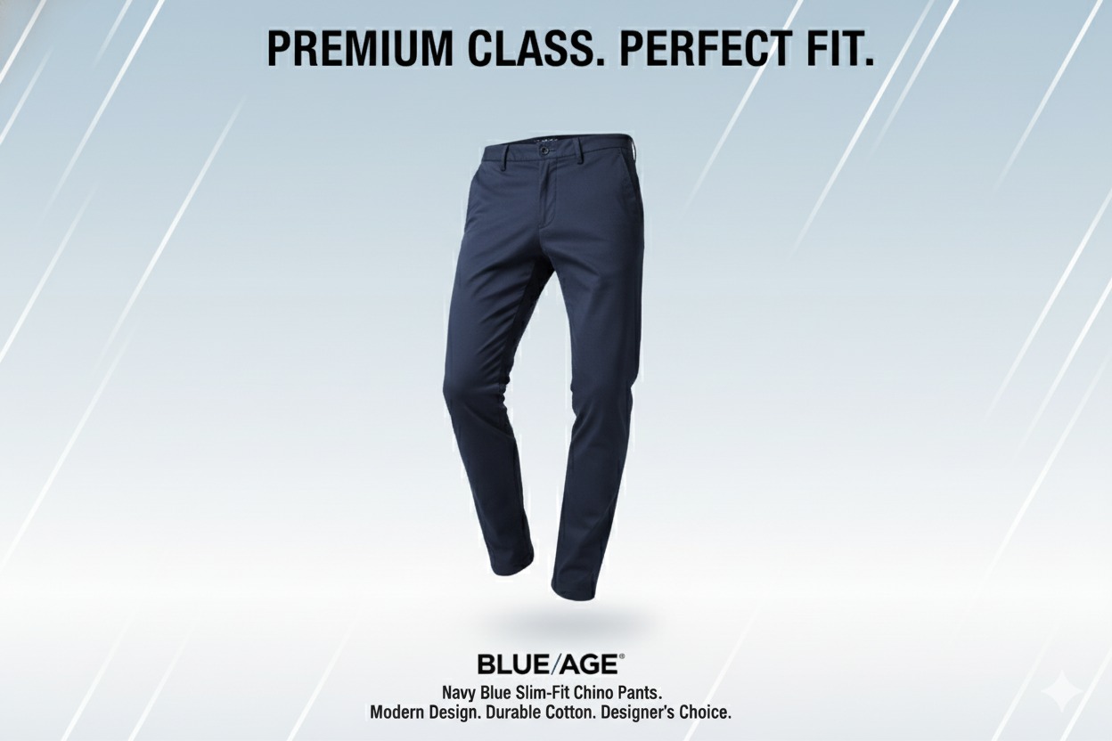 Mens Classic Straight Fit Stretch Pants