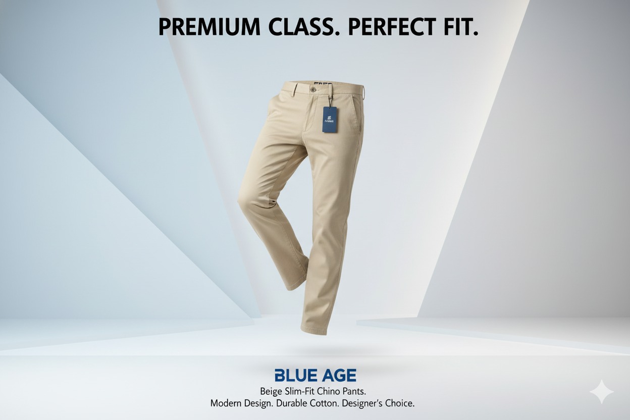 Mens Classic Straight Fit Stretch Chino Pants
